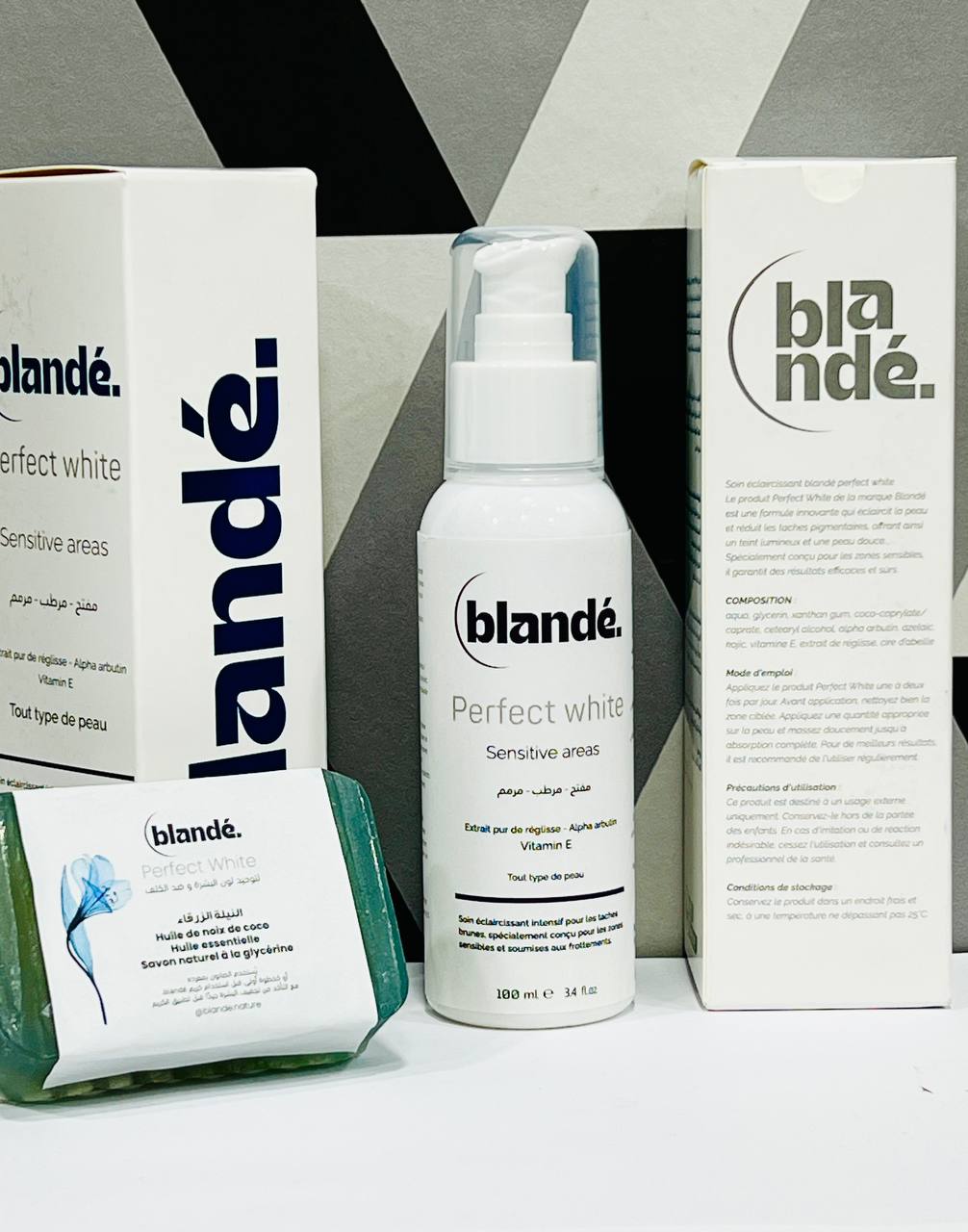 blandé – Duo Éclaircissant & Hydratant (Crème + Savon Nila Bleue) كريمة و صابون