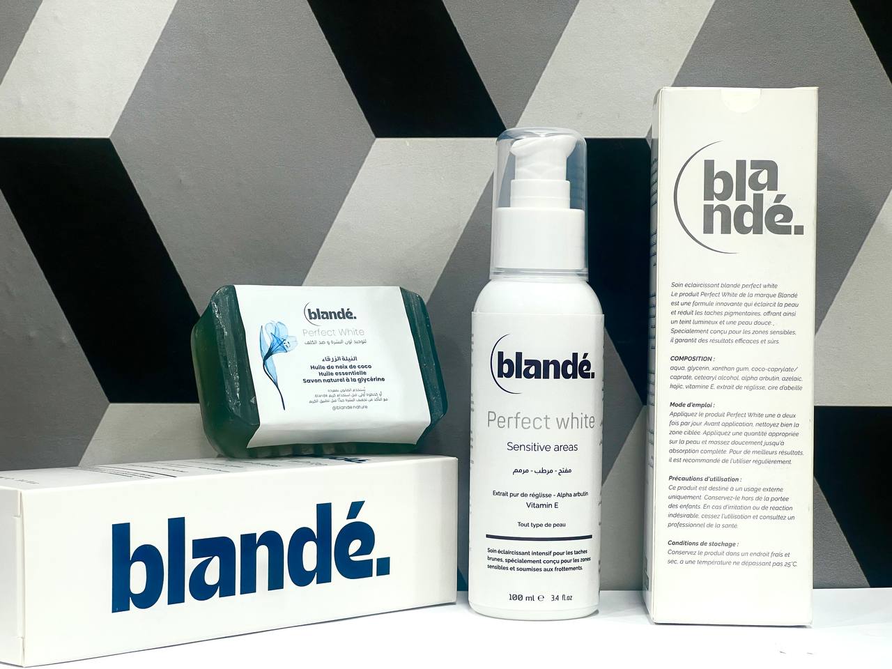 blandé – Duo Éclaircissant & Hydratant (Crème + Savon Nila Bleue) كريمة و صابون